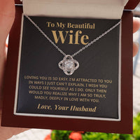 Load image into Gallery viewer, To My Wife - Truly Madly Deeply In Love - Love Knot Necklace
