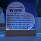 To My Wife - Beyond My Control - Light Up LED Plaque