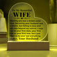 To My Wife - Beyond My Control - Light Up LED Plaque